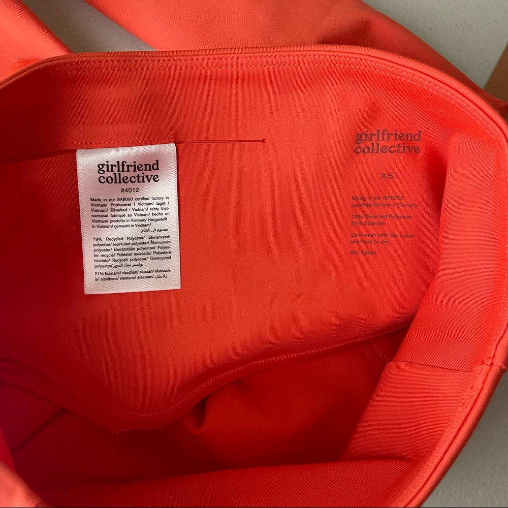 GIRLFRIEND COLLECTIVE NWT HIGH RISE COMPRESSIVE LEGGING XSMALL ORANGE - Picture 6 of 8